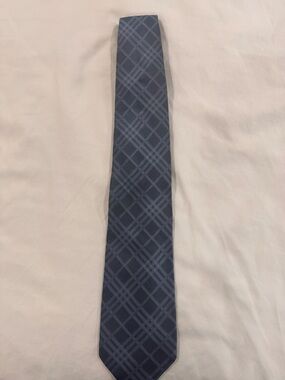 Men's Navy Plaid Tie - Burberry